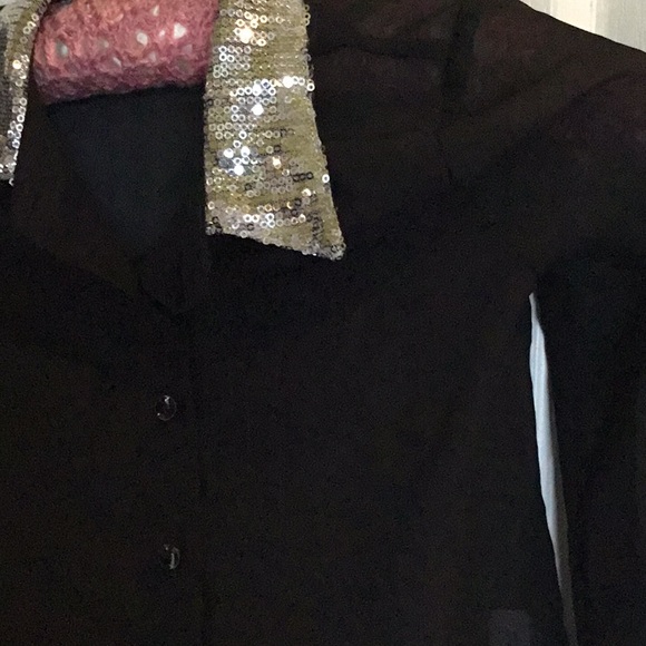 Sheer sequin blouse - Picture 3 of 7